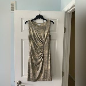 Calvin Klein Gold Sheath Dress